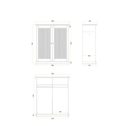 New Wohnen Kompakter Kleiderschrank im Modern-Country-Style - Nauizia