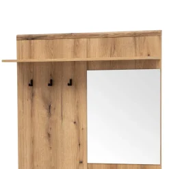 Online Wohnen Kompakt-Garderobe in Eiche Optik und Graugrün - Oliva