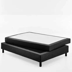 Outlet Wohnen Komplett Bett für Dachschrägen in Schwarz - Vitablo