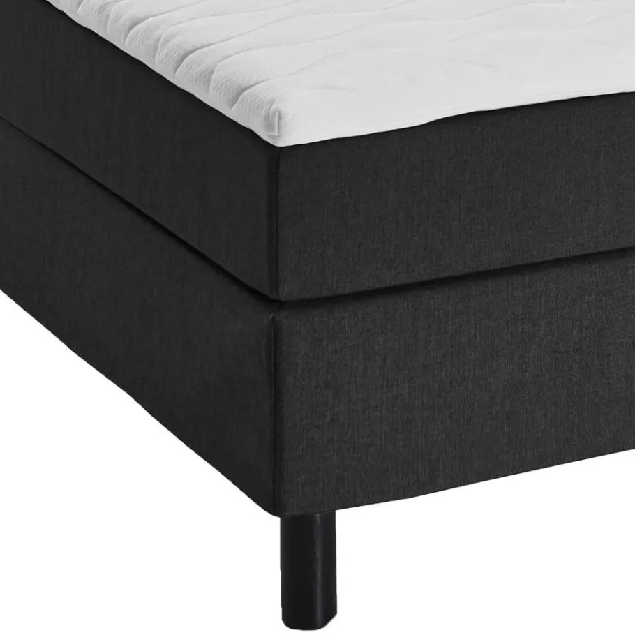 Outlet Wohnen Komplett Bett für Dachschrägen in Schwarz - Vitablo