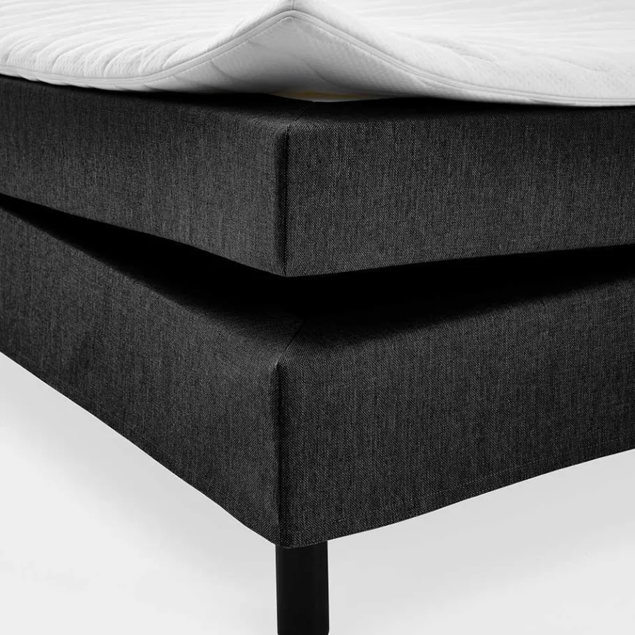 Outlet Wohnen Komplett Bett für Dachschrägen in Schwarz - Vitablo