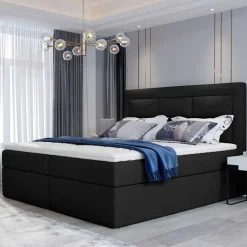 Online Wohnen Komplettbett in Schwarzbraun Stoffbezug - Aundre