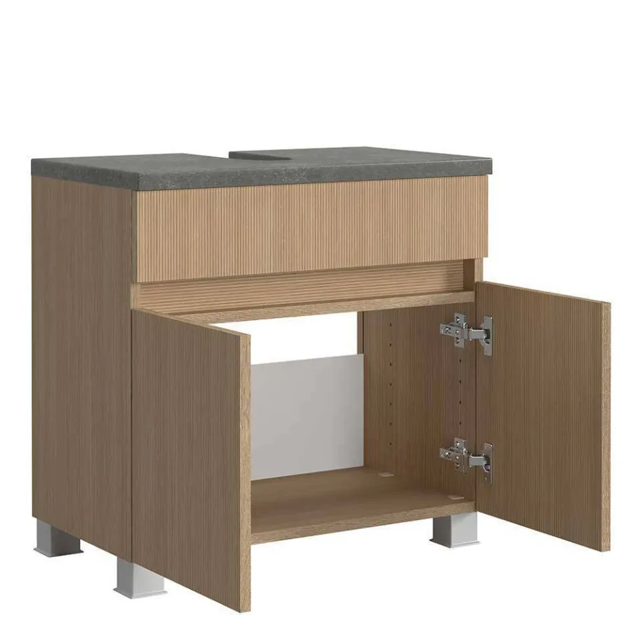 New Wohnen Kompletteinrichtung Badmöbel Set - Leitha (fünfteilig)