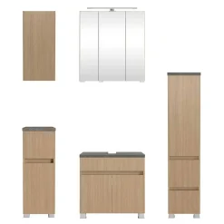 New Wohnen Kompletteinrichtung Badmöbel Set - Leitha (fünfteilig)