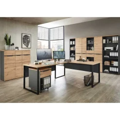 Clearance Wohnen Kompletteinrichtung Büro Set - Kuetra (neunteilig)