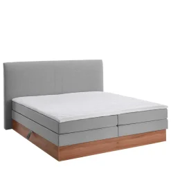 Discount Wohnen Komplettes Stauraumbett in Grau & Walnuss - Lenns