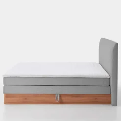 Discount Wohnen Komplettes Stauraumbett in Grau & Walnuss - Lenns