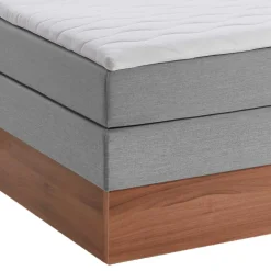 Discount Wohnen Komplettes Stauraumbett in Grau & Walnuss - Lenns