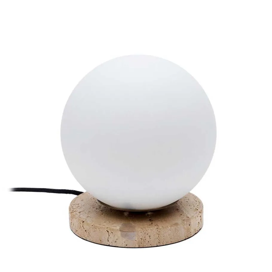 Sale Wohnen Kugel Tischlampe aus Milchglas Weiß - Zadura