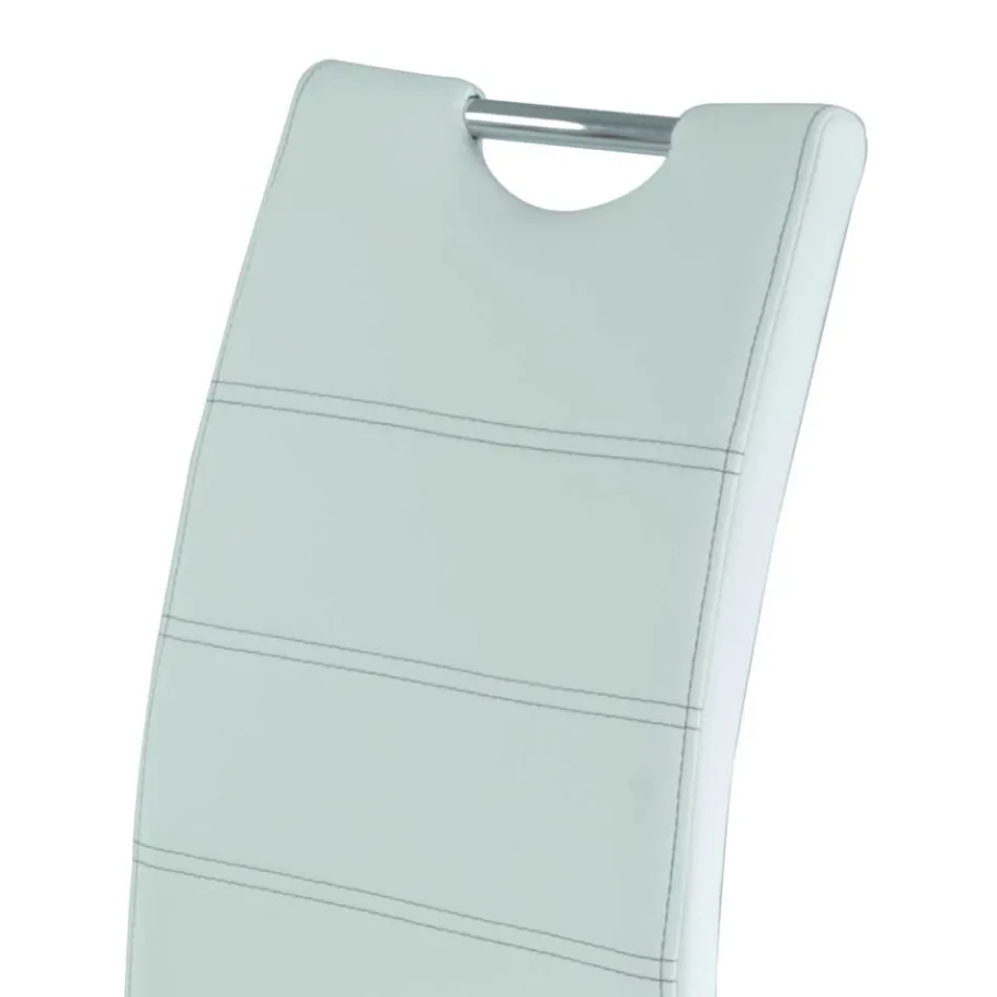 Discount Wohnen Kunstleder Esszimmer Stühle in Weiß - Mengiz (Set)
