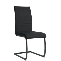 Online Wohnen Kunstleder Freischwinger in Schwarz - Pencras (2er Set)