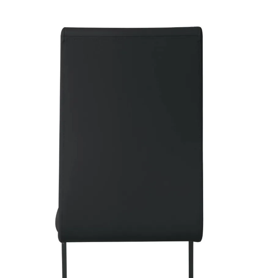 Online Wohnen Kunstleder Freischwinger in Schwarz - Pencras (2er Set)