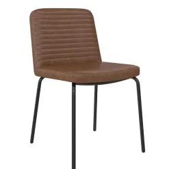 Online Wohnen Kunstleder Polsterstühle in Braun - Laddion (2er Set)