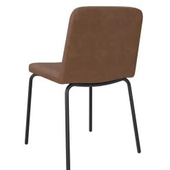 Online Wohnen Kunstleder Polsterstühle in Braun - Laddion (2er Set)