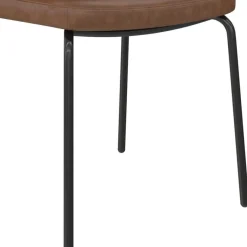 Online Wohnen Kunstleder Polsterstühle in Braun - Laddion (2er Set)