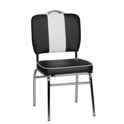 Discount Wohnen Kunstleder Polsterstuhl Reflecta in Schwarz und Weiß