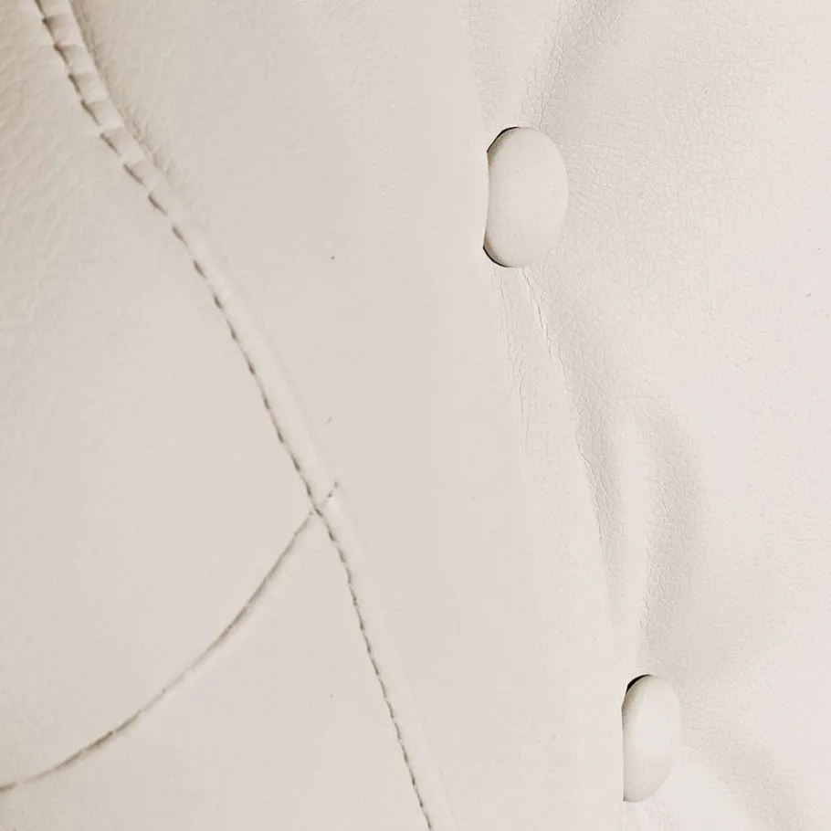 Clearance Wohnen Kunstleder Retrosessel in Beige und Buche - Sylverta