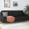 Sale Wohnen Kunstleder Schlafsofa in Schwarz - Marc