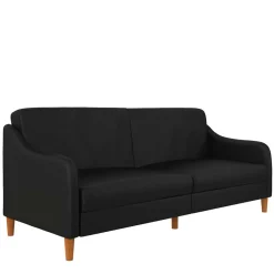 Sale Wohnen Kunstleder Schlafsofa in Schwarz - Marc