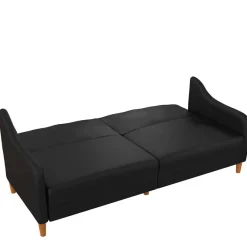 Sale Wohnen Kunstleder Schlafsofa in Schwarz - Marc