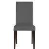 New Wohnen Kunstleder Stühle in Grau mit Wenge - Burina (2er Set)