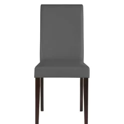 New Wohnen Kunstleder Stühle in Grau mit Wenge - Burina (2er Set)