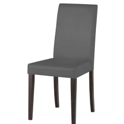 New Wohnen Kunstleder Stühle in Grau mit Wenge - Burina (2er Set)