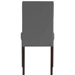 New Wohnen Kunstleder Stühle in Grau mit Wenge - Burina (2er Set)
