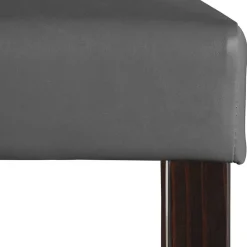New Wohnen Kunstleder Stühle in Grau mit Wenge - Burina (2er Set)