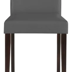 New Wohnen Kunstleder Stühle in Grau mit Wenge - Burina (2er Set)