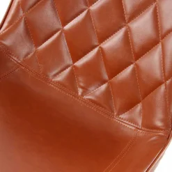 Clearance Wohnen Kunstleder Stuhl in Cognac Braun - Calumja (2er Set)