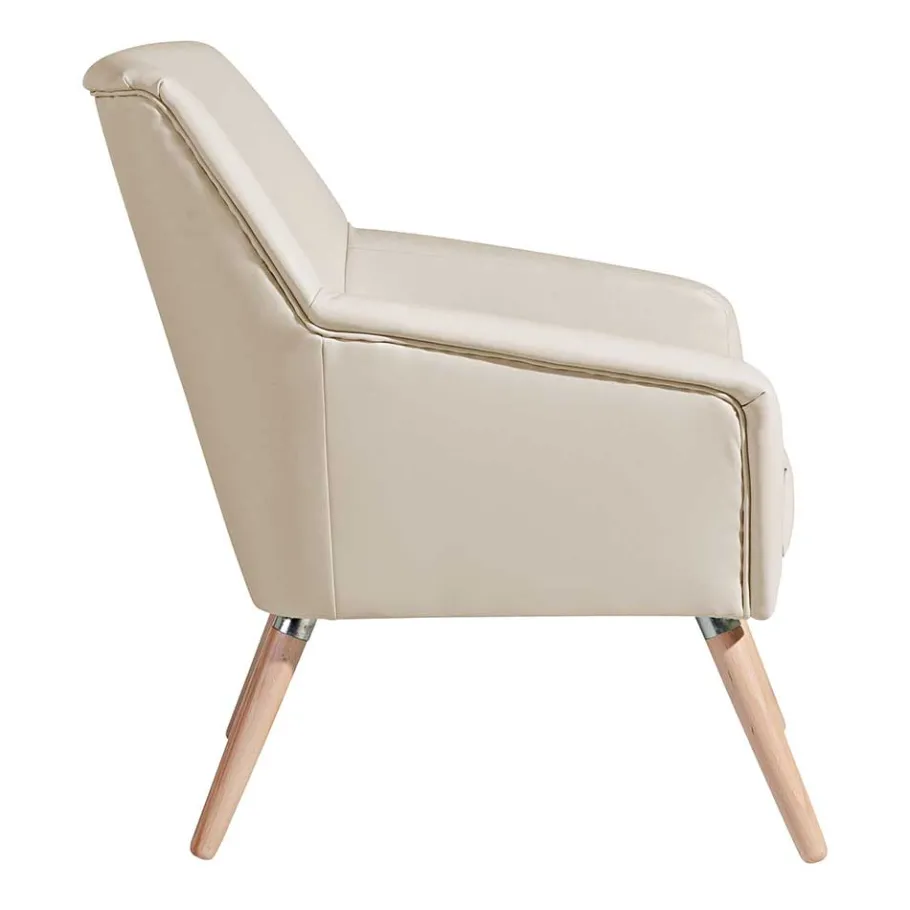 Online Wohnen Kunstledersessel in Beige - Dave