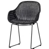 Wohnen Kunstrattan Stühle in Schwarz - Delhia (2er Set)