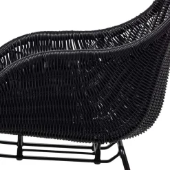 Wohnen Kunstrattan Stühle in Schwarz - Delhia (2er Set)