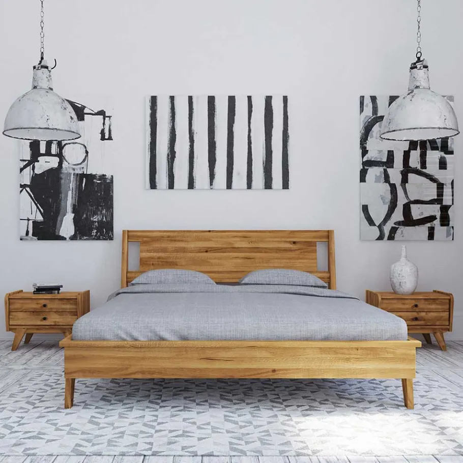 Discount Wohnen Kurzes Bett mit Unterlänge 190 cm - Hardus (dreiteilig)