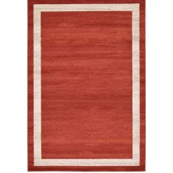 Sale Wohnen Kurzflor Teppich in Terracotta - Surin