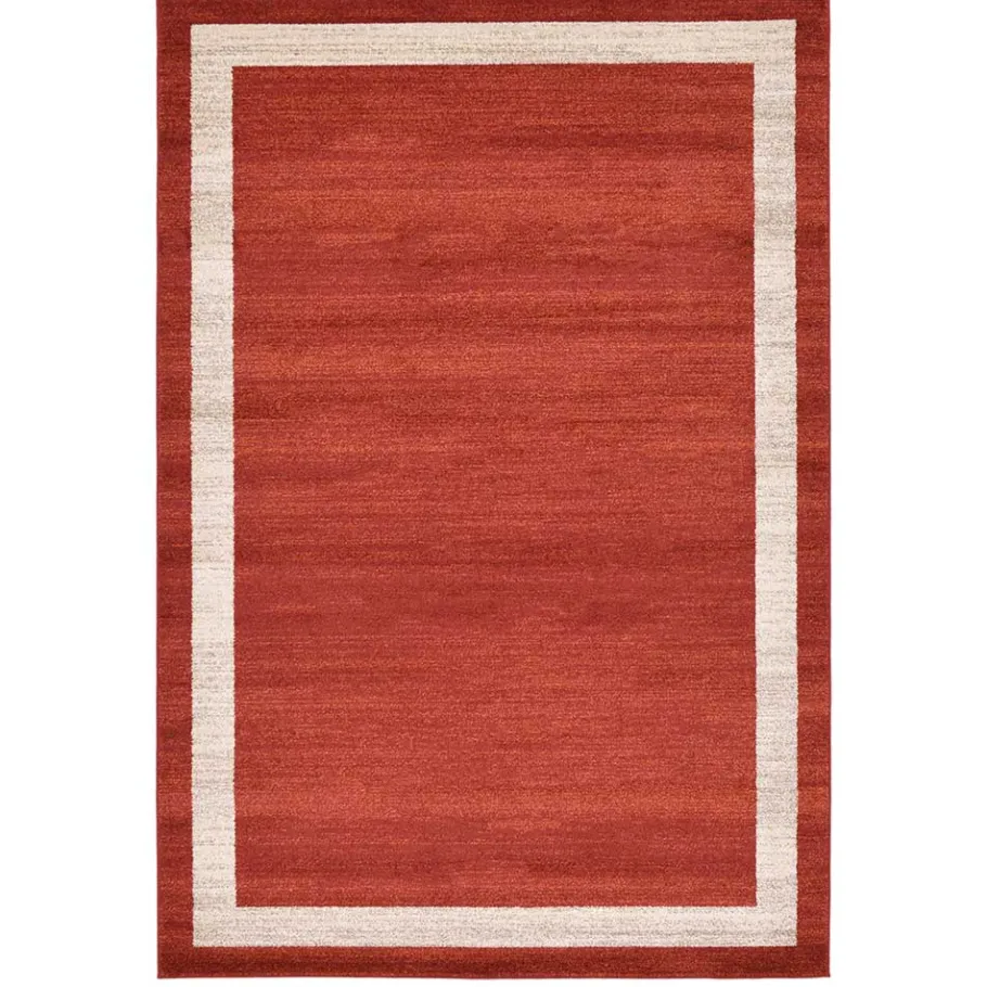 Sale Wohnen Kurzflor Teppich in Terracotta - Surin