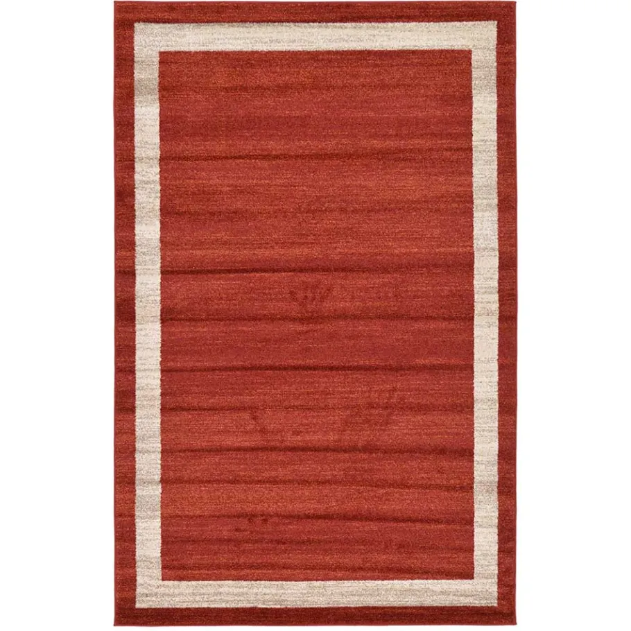 Sale Wohnen Kurzflor Teppich in Terracotta - Surin
