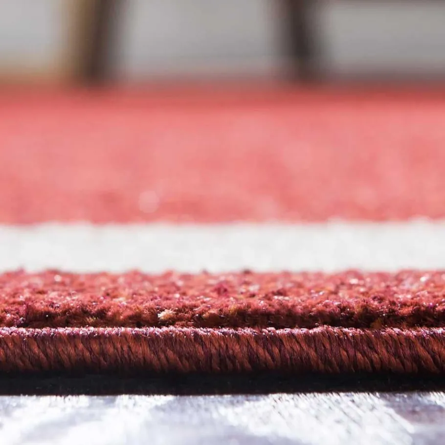 Sale Wohnen Kurzflor Teppich in Terracotta - Surin