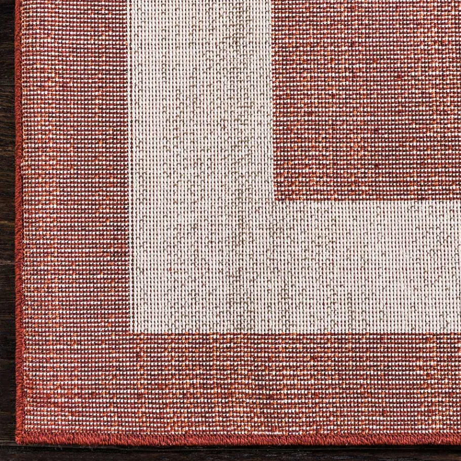 Sale Wohnen Kurzflor Teppich in Terracotta - Surin