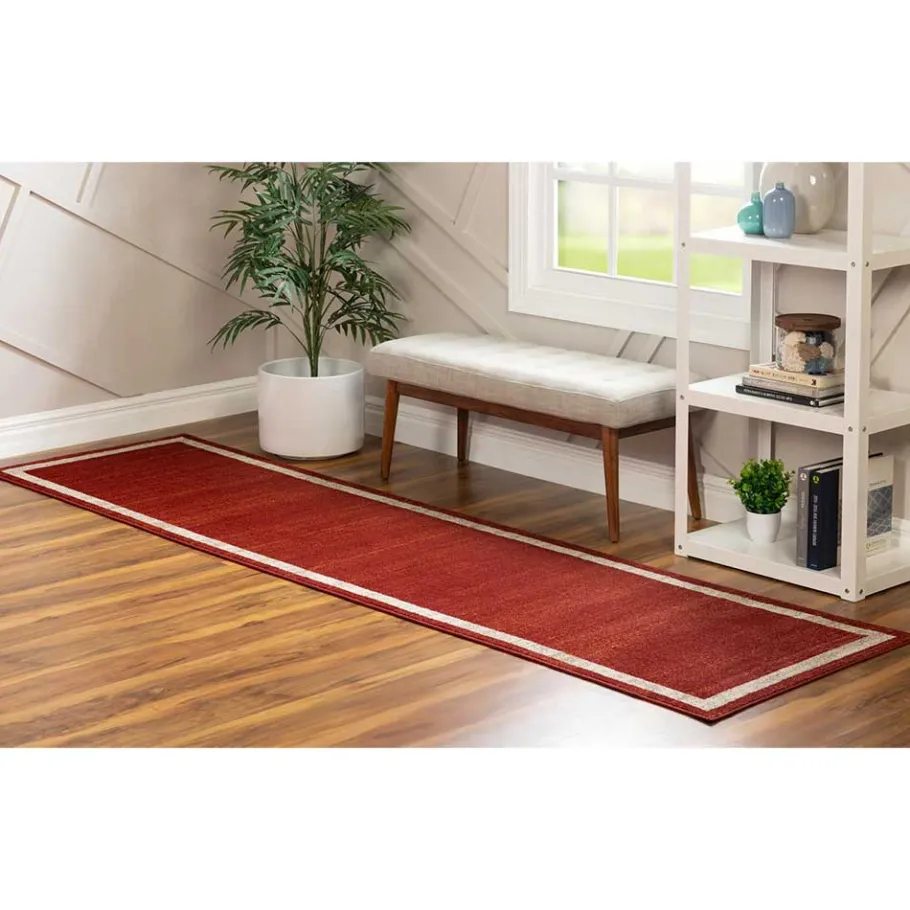 Sale Wohnen Kurzflor Teppich in Terracotta - Surin