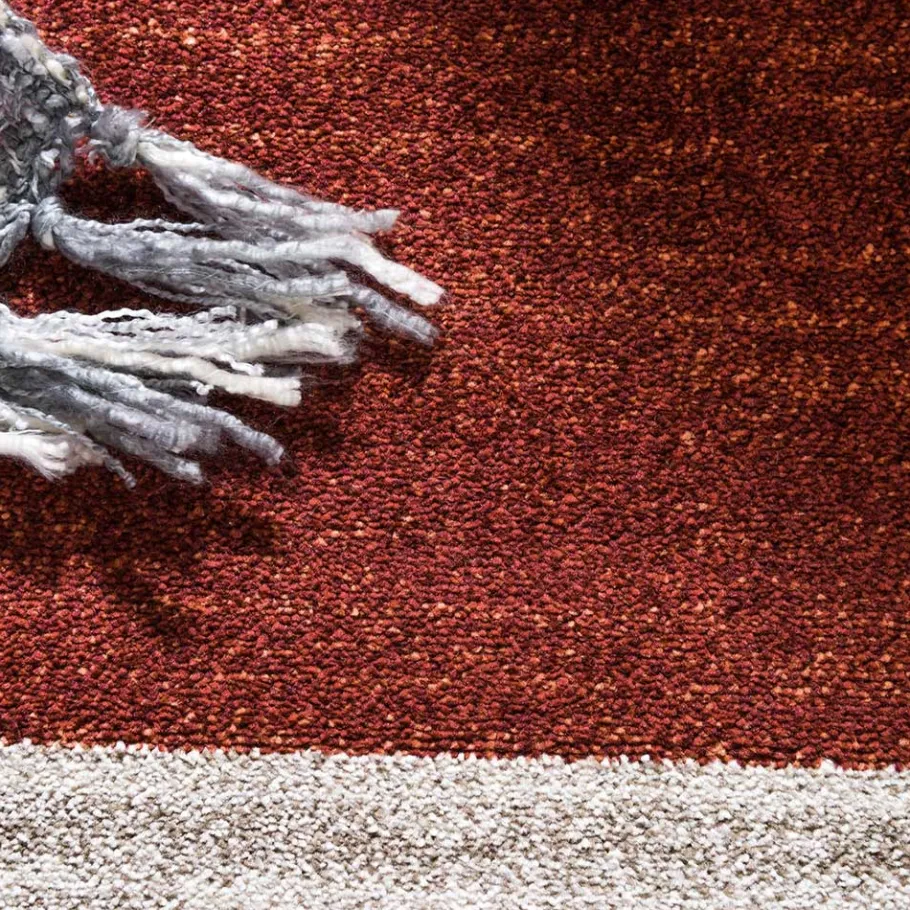 Sale Wohnen Kurzflor Teppich in Terracotta - Surin