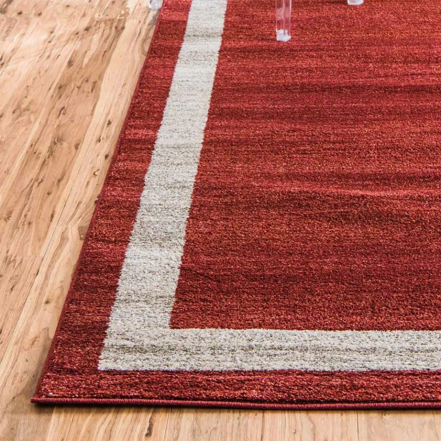 Sale Wohnen Kurzflor Teppich in Terracotta - Surin