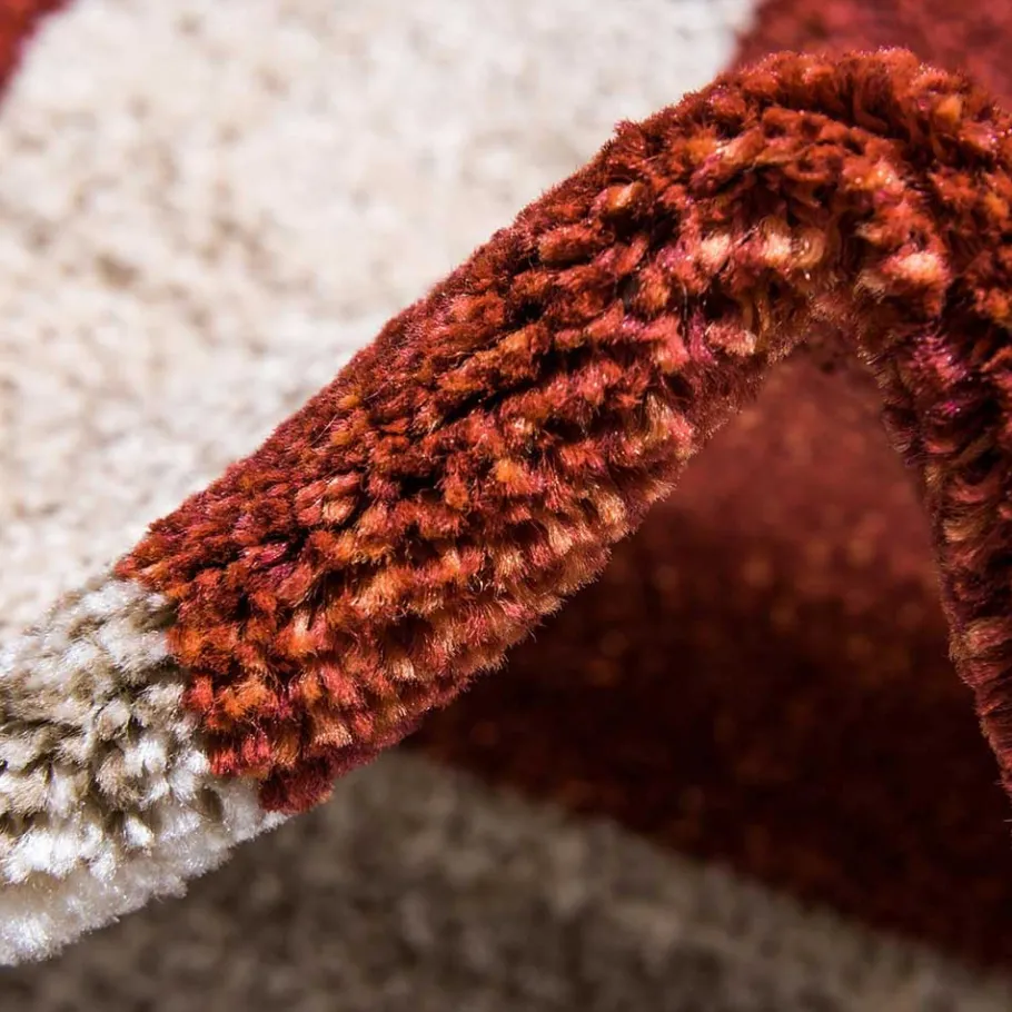 Sale Wohnen Kurzflor Teppich in Terracotta - Surin