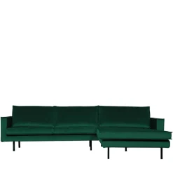 Online Wohnen L Form Sofa Rundecke in Grün Samt - Distroit