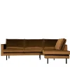 Best Wohnen L Sofa Couchecke mit Samtbezug Honig Gelb - Saguan
