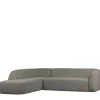 Online Wohnen L Sofa im Skandi Design in Grau Chenille - Grandessa