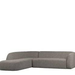 Online Wohnen L Sofa im Skandi Design in Grau Chenille - Grandessa