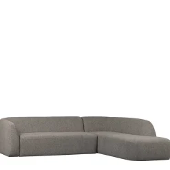 Online Wohnen L Sofa im Skandi Design in Grau Chenille - Grandessa