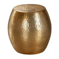 Wohnen Lackierter Metall-Beistelltisch in Gold - Franc